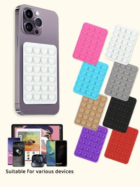 1 Stück 24 Stück einseitige Silikongriffmanschette mit Saugnapf, selbstklebend, Mehrzweck-Handyhalterung, kann an Wänden, Schreibtischen, Glas angebracht werden, als Handyhalterung oder Tabletständer geeignet, für Auto, Lässig, Büro (2 Stück, 4 Stück) Schulanfang