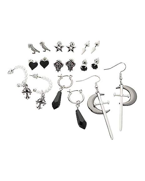 Multi-Pack Gothic Earrings - 9 Pack