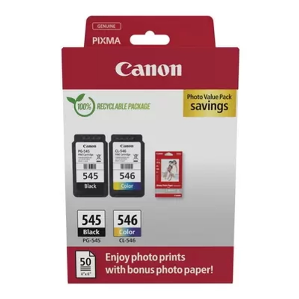 Cartuccia originale Canon 8287B008 Multipack PG-545 / CL-546 (Conf. da 2 pz.) NERO+COLORE