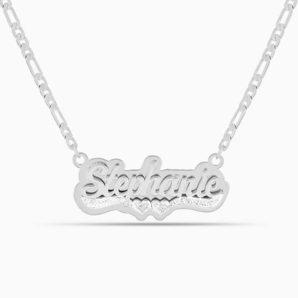 Custom Double Plated LoveTail Name Necklace