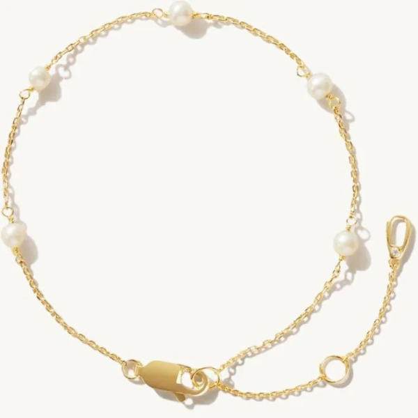 Hypoallergenic Gold Pearl Bracelet
