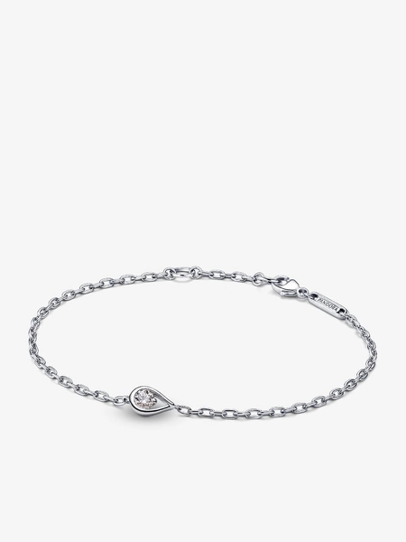 Pandora Infinite Sterling Silver Lab-grown Diamond Chain Bracelet