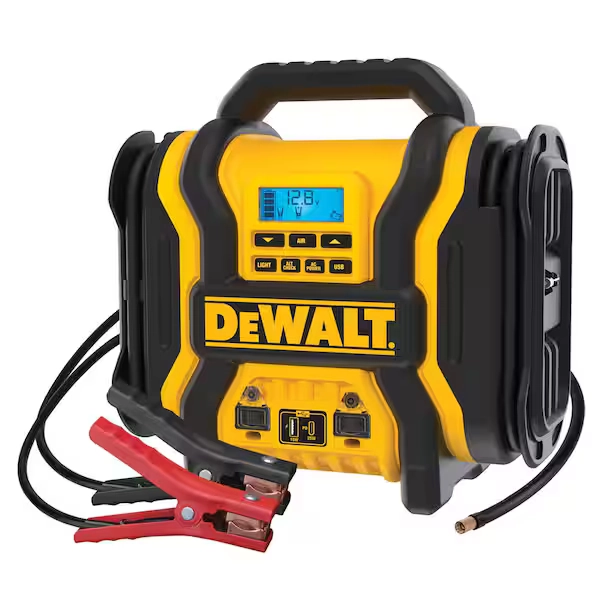 DEWALT Portable Power 2000 Peak Amp Jump Starter w/Digital Compressor DXAEPS14
