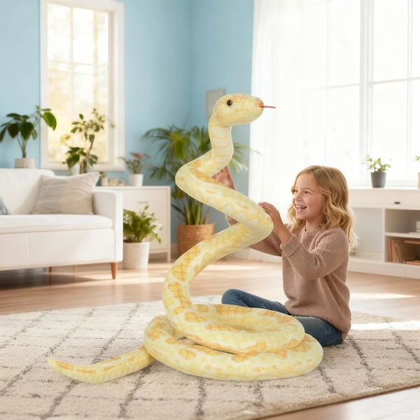 BRINJOY Yellow Giant Snake Stuffed Animal, 149 inch Large Snake Lifelike Jumbo Animal Plush Toy for Kids, Curving Huge Snake for Boys & Girls Gift on Birthday Baby Shower Party - Walmart.com