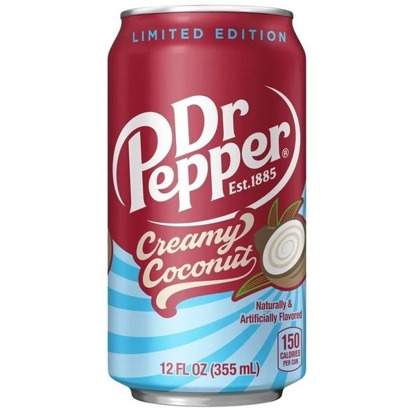 Dr Pepper Creamy Coconut Limited Edition Soda Can, 12 fl oz