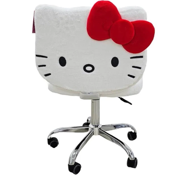 Hello Kitty Teddy Fur Swivel Vanity Chair
