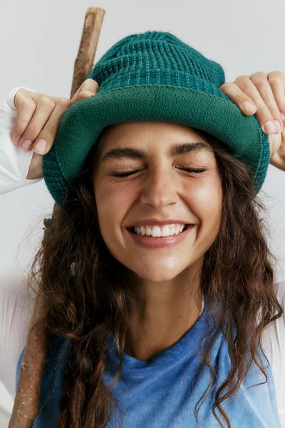 Let's Race Fleece-Lined Recycled Yarn Beanie