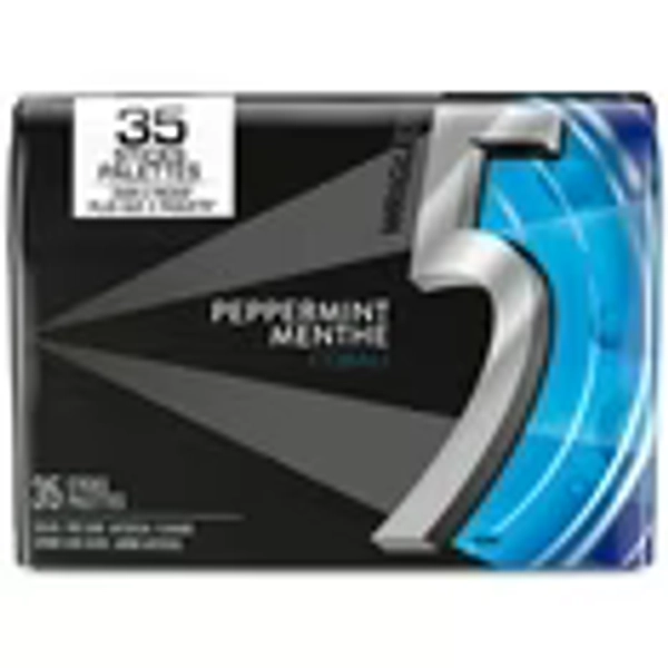 5 GUM, Peppermint-Cobalt Flavoured Sugar Free Chewing Gum, 35 Sticks, 1 Pack, 1 Pack, 35 Sticks