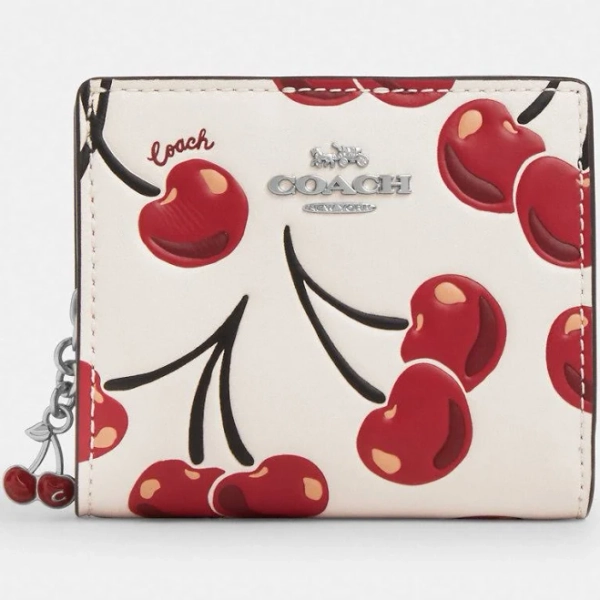 Coach Women's Snap Wallet in Cherry Print