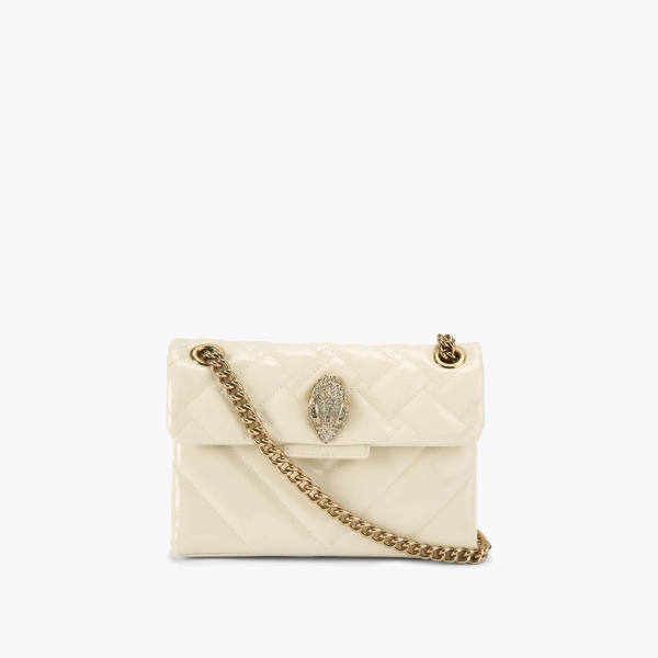 LEATHER MINI KENSINGTON Patent Cream Leather Kensington Bag by KURT GEIGER LONDON