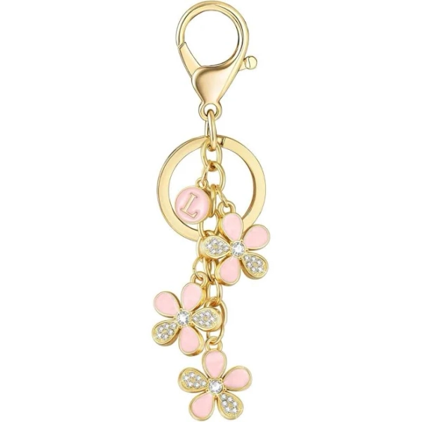 Women's Sparkly Rhinestone Flower Crystal Keychain