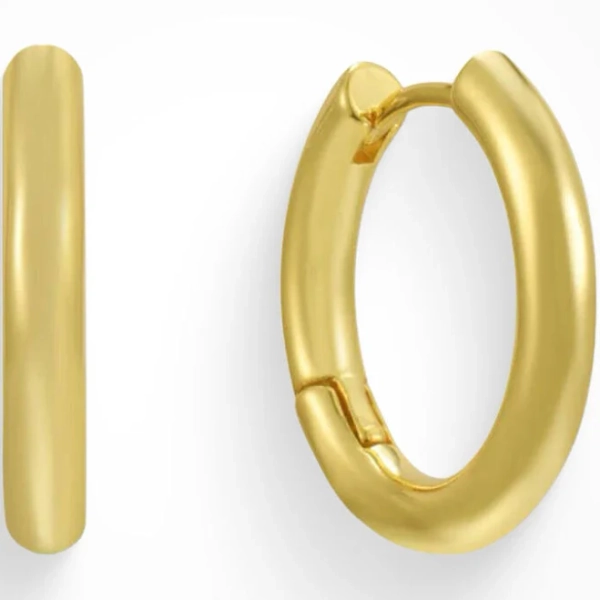 18K Gold Waterproof Off Duty Hoops