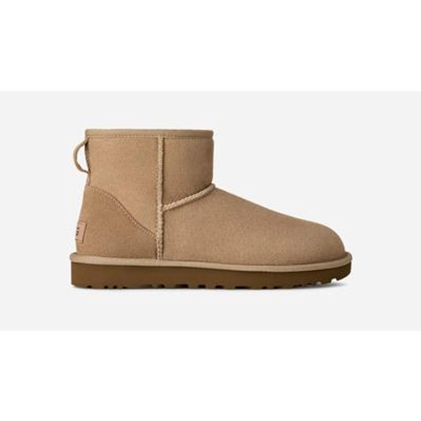 UGG® Women's Classic Mini II Sheepskin Classic Boots in chestnut, Size 7