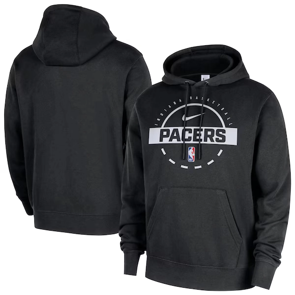 Indiana Pacers Nike 2025/26 Authentic Practice Club Pullover Hoodie - Black