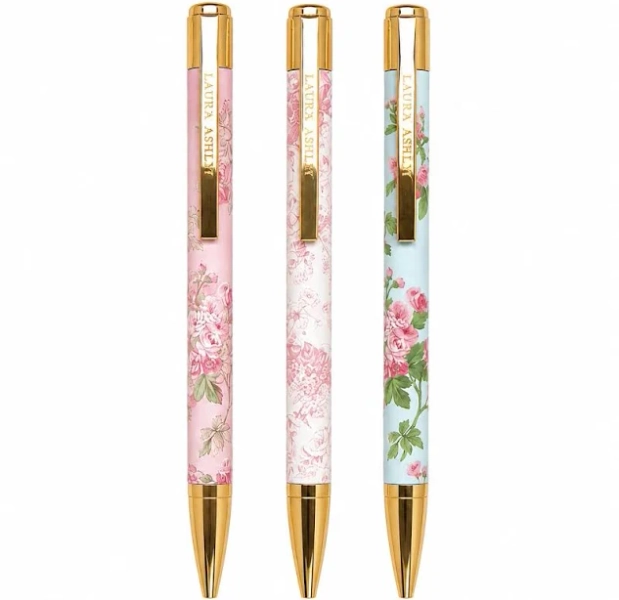 Laura Ashley Refillable Ballpoint Pen Set 3 Pack