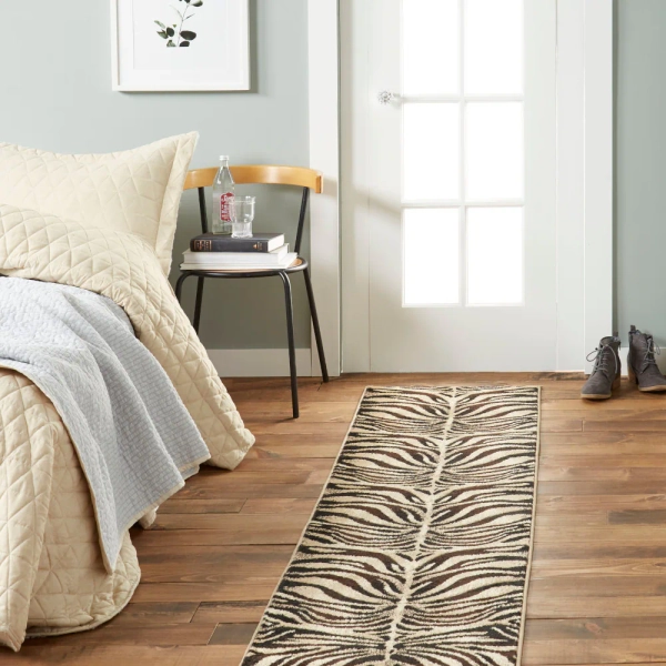 Home Dynamix Tribeca Fawn 2 x 7 (ft) Loomed Polypropylene Black Rectangular Indoor Abstract Spot Clean Only Runner rug
