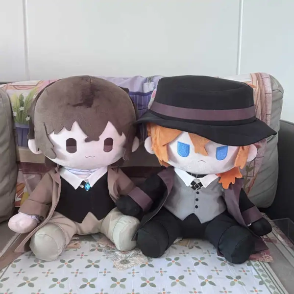 40cm Anime Plush Dazai Osamu & Chuuya Sitting Doll