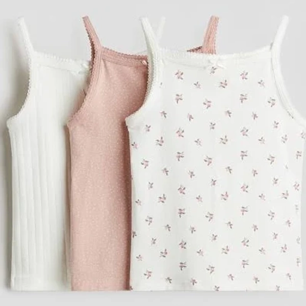 H&M Girls 3-Pack Cotton Tank Tops