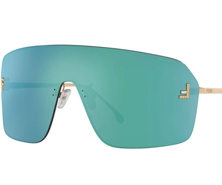 Fendi FE4121US First Crystal Mask Sunglasses in Blue Mirror