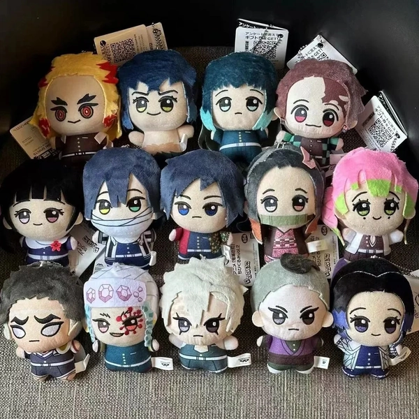 10cm Anime Character Plush Doll Keychain Pendant Sanemi Muichiro Cotton Doll