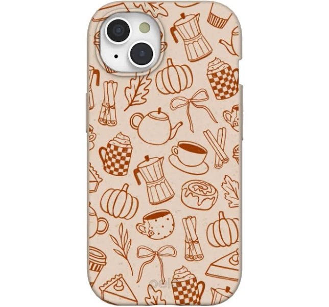 iPhone 15 Seashell Pumpkin Spice Case Compostable