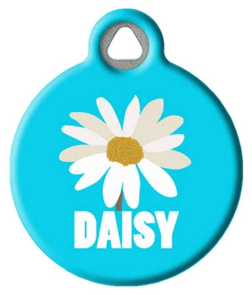 Daisy Flower Dog Name ID Tag