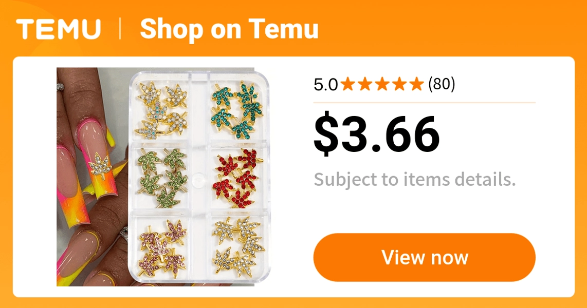 30pcs maple leaf nail art charms set 3d multicolor - Temu