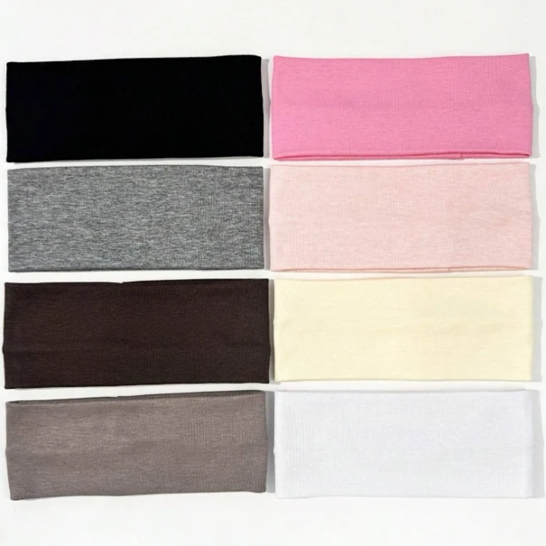 SHEIN 8pcs Breathable Moisture-Wicking Sports Headbands