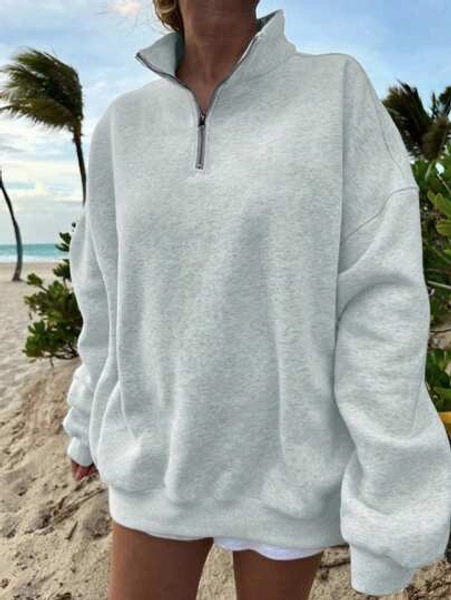 INAWLY Solid Color Drop Shoulder Sweatshirt,Long Sleeve Tops Graduation,Back To School Outfits,Graduation,Teacher Outfits For Women,Back To School Pullover Fall Outfit