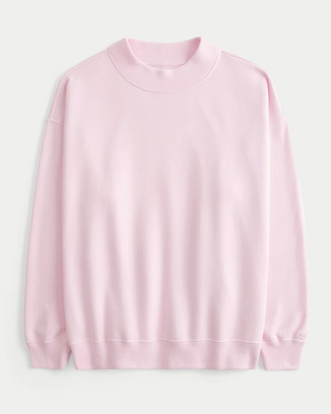 Oversized Mock-Neck Sweatshirt