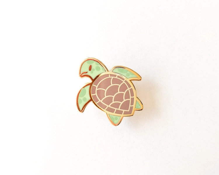 Green Sea Turtle - Tiny Reptile Enamel Pins