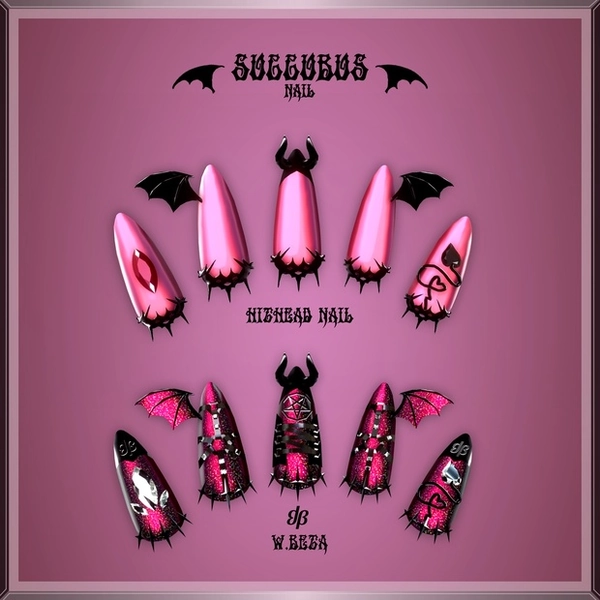 - Succubus Nail - 👿サキュバスネイル😈【全11アバター対応】