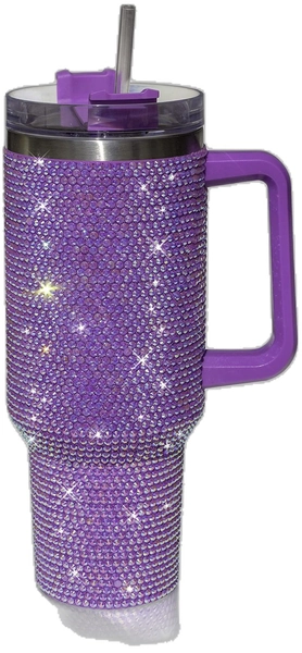 cuteolivia 40 Oz Rhinestone Studded Tumbler with Handle Straw and Lid, Insulated Stainless Steel Double Layer Water Bottle for Women, Reusable Travel Coffee Mug… | Mugs, Pharmacy gifts, Coffee travel