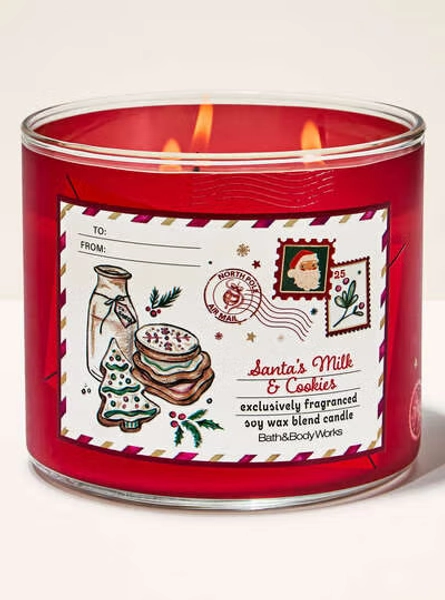 Santa's Milk & Cookies 3-Wick Candle