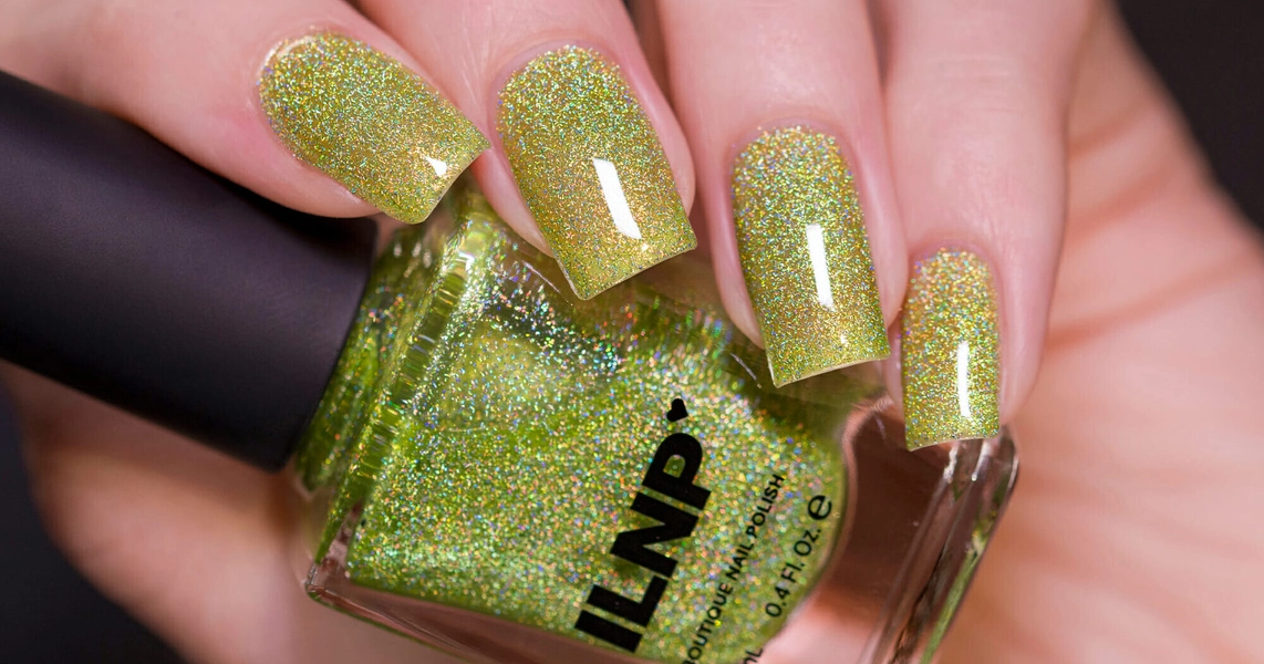 ILNP Staycation - Kiwi Green Holographic Jelly Nail Polish