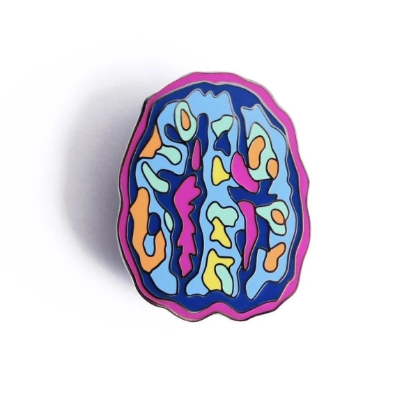 Fav Brain Pin - Enamel Pin - Science Art - ADHD - Mental Health - Neuro Bloom - Etsy