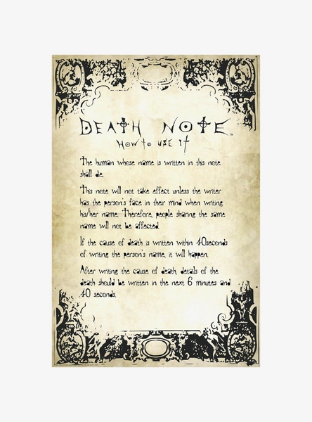 Death Note How To Poster