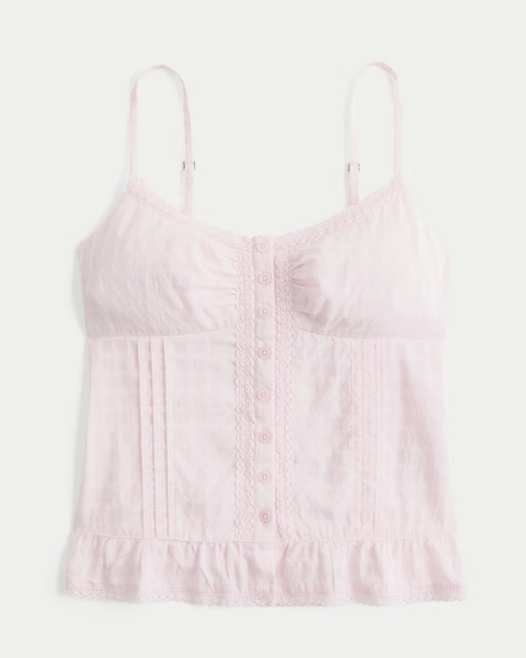 Peplum Button Front Top