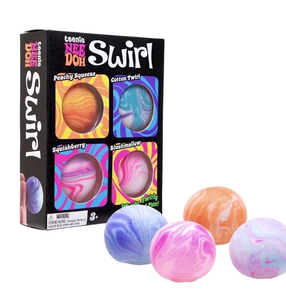 new trending nee doh teenie swirl 4 pack stress reliever balls, fidget, sensory ( 1 chosen at random) - Walmart.com