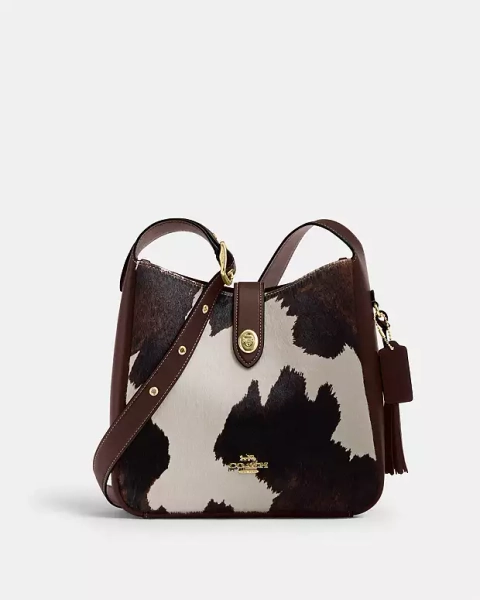 Im/Cow Multi Hadley Convertible Crossbody Bag With Cow Print And Tassel