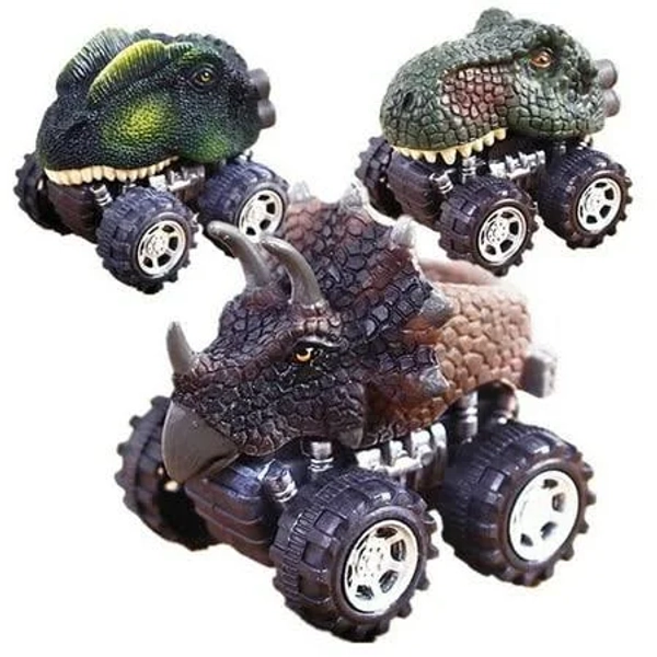 Hjjlrh Dinosaur Toys Pull Back Cars for Boy