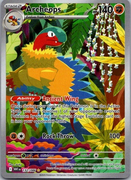Archeops Illustration Rare SV: White Flare 132/086 NM