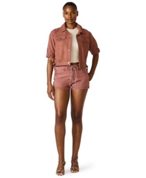 Pink Mid-Rise Shorts