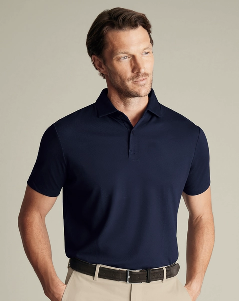 Smart Pique Polo - Navy