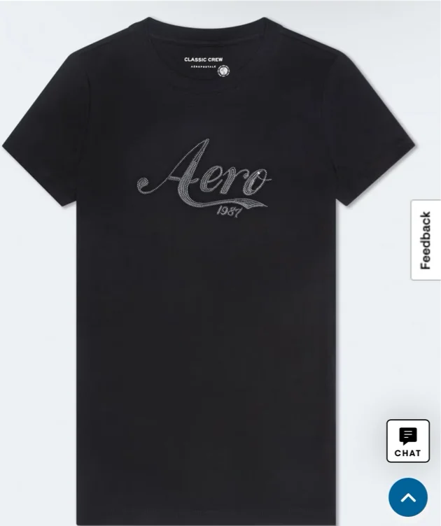 Aero Sequin Logo Graphic Tee