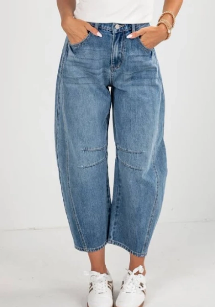 Women's High-Rise Barrel Jeans