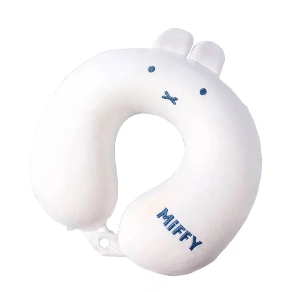 Kawaii Miffy Neck Pillow 50th Anniversary Cartoon Memory Foam Office Lunch Break Throw Pillow Soft