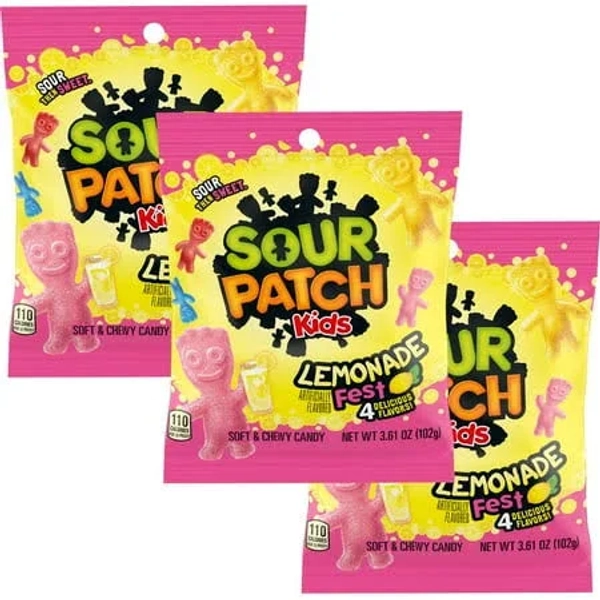Sour Kids Lemonade 3.61 Ounce Bags (Pack of 3)