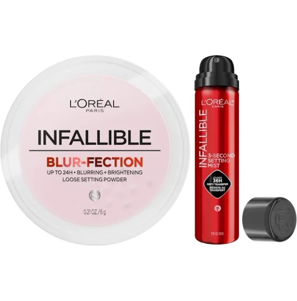 L'oreal Paris Infallible Blur-Fection Loose Setting Powder + 3-Second Setting Mist, Size: 1