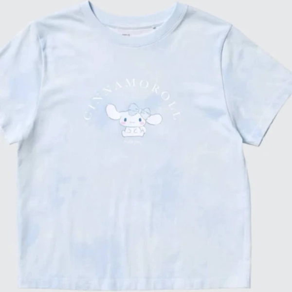 Uniqlo Tops | Uniqlo Sanrio Characters Ut Graphic T-Shirt Cropped Color: 60 Light Blue, Medium | Color: Blue | Size: M | Lily_Petals's Closet